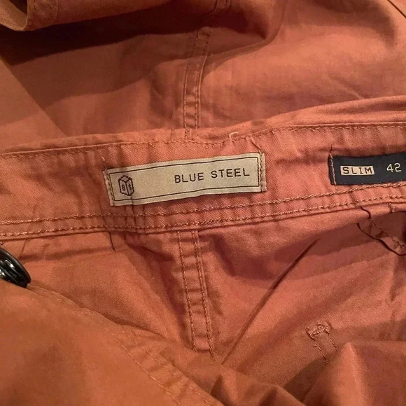 Unisex Blue Steel Rust Colored Overalls Slim 42 - Picture 3 of 15